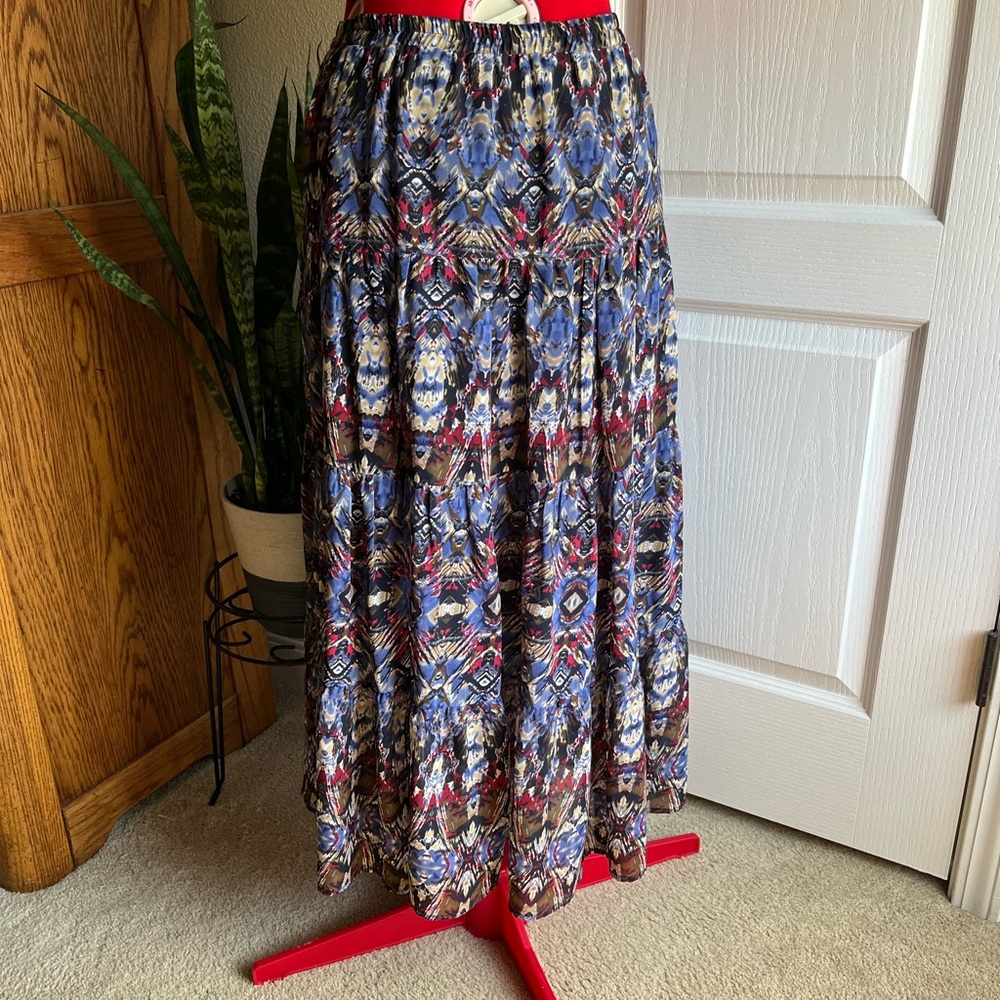 Christopher&Banks Multicolor Patterned Aztec Women's Skirt Size S